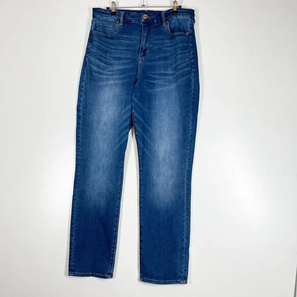 American Eagle Curvy Hi-Rise Skinny Fit Jeans Women's Blue Stretch Denim Size 16 - Picture 1 of 8